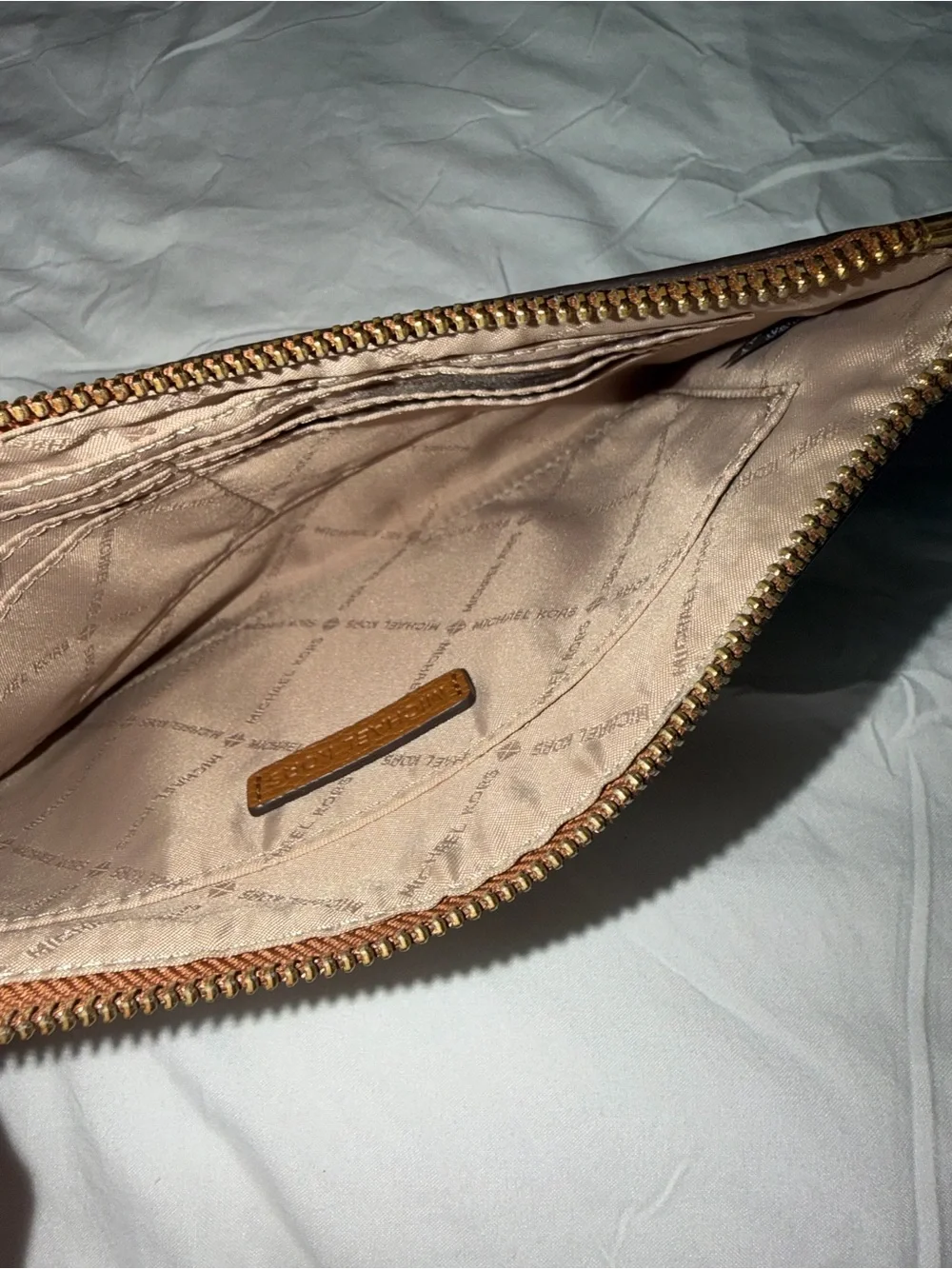 Michael Kors Fulton Large Logo Zip Clutch Wristlet